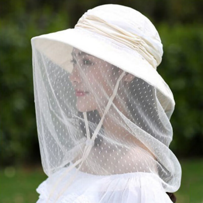 karond新品防蚊虫网纱帽子帽子大沿网纱速干男女防蚊虫钓鱼蜜蜂遮脸脖
