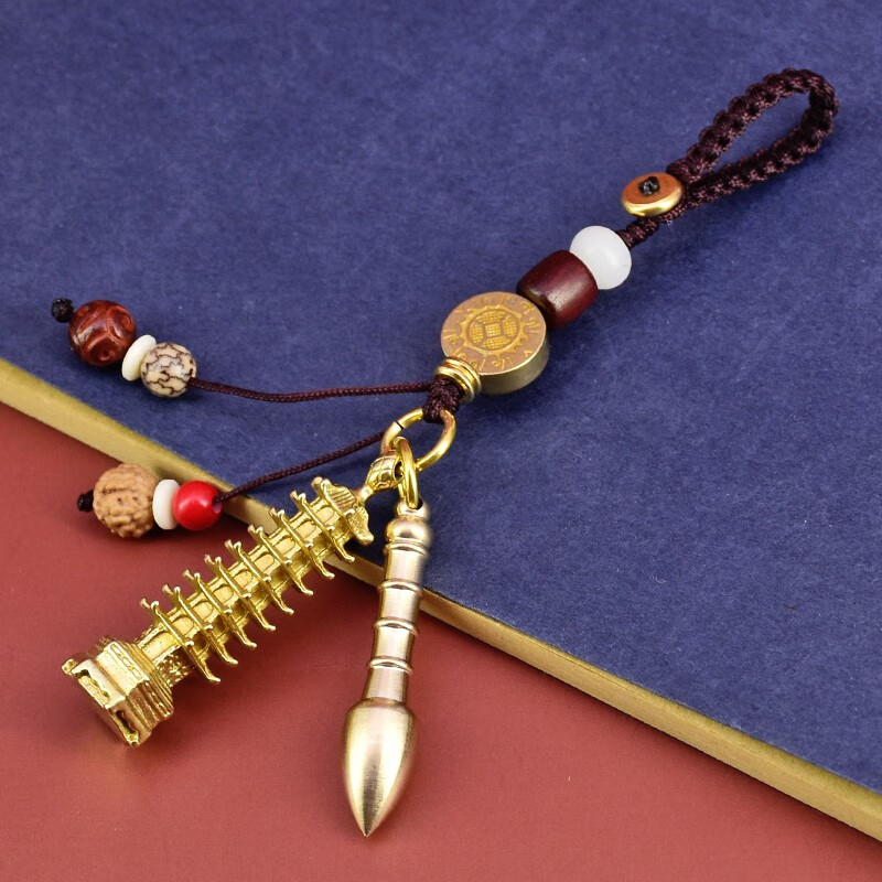 金笔文昌塔挂件 黄铜九层文昌塔一鸣惊人金笔高考如意中小学生文章