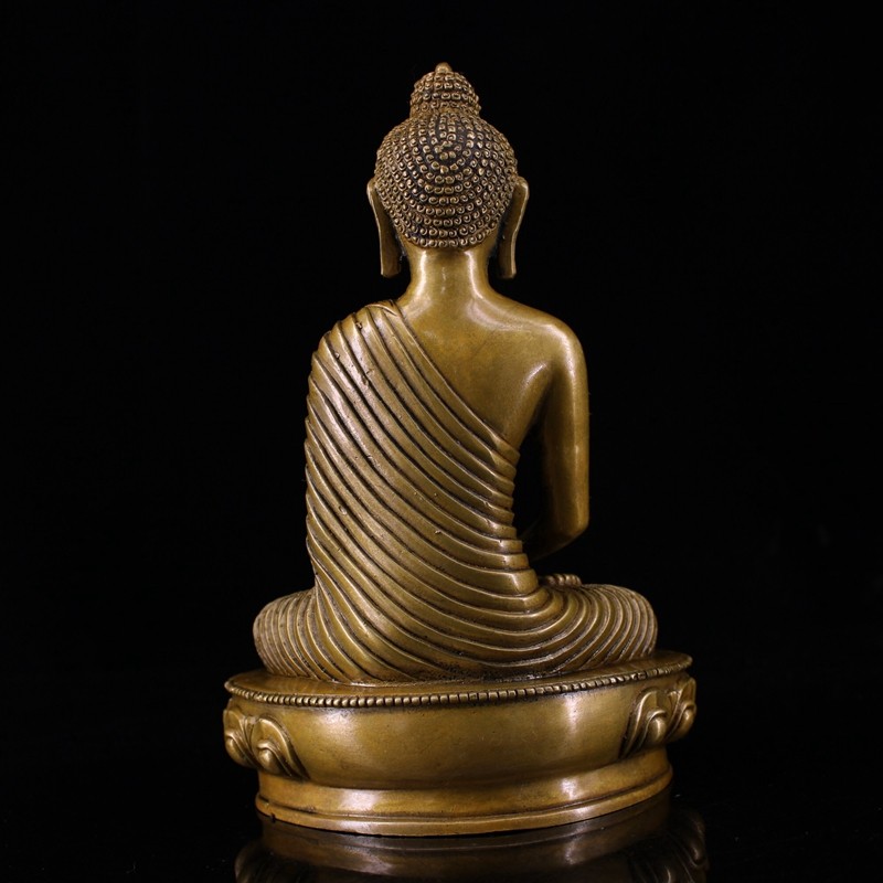 铜人艺巷全铜手工镶嵌宝石阿弥陀佛铜像家居佛堂供奉佛像摆件