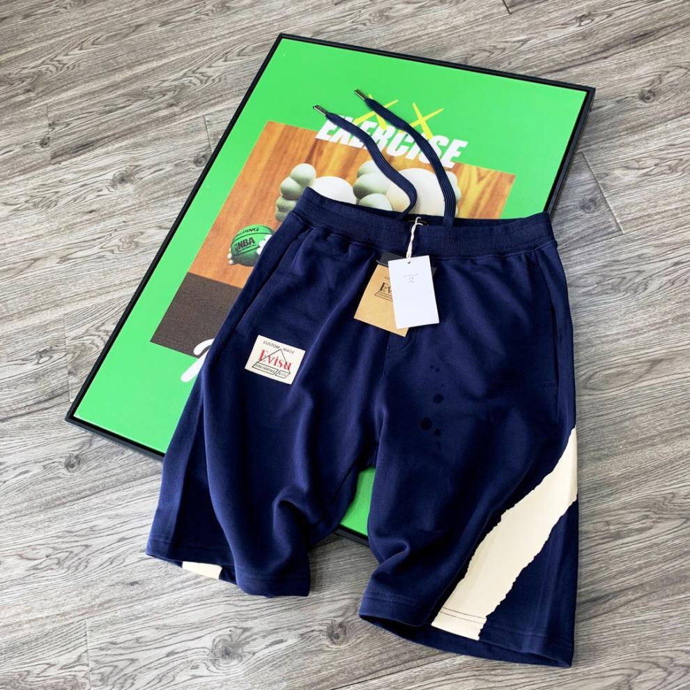 夏季新款evisu福神短裤男海鸥大图案运动休闲五分裤潮 黑色 s【图片