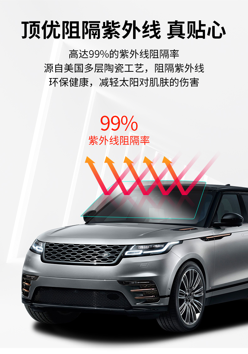 小忙牛mcow 汽车贴膜车窗防爆防晒隔热膜陶瓷全车膜防紫外线透明前