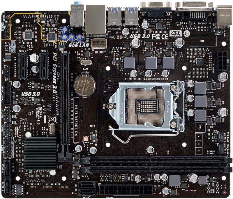 映泰hi-fi b150s1 d4 h110mde b150主板1151 ddr4替b250 h27 巧克力色