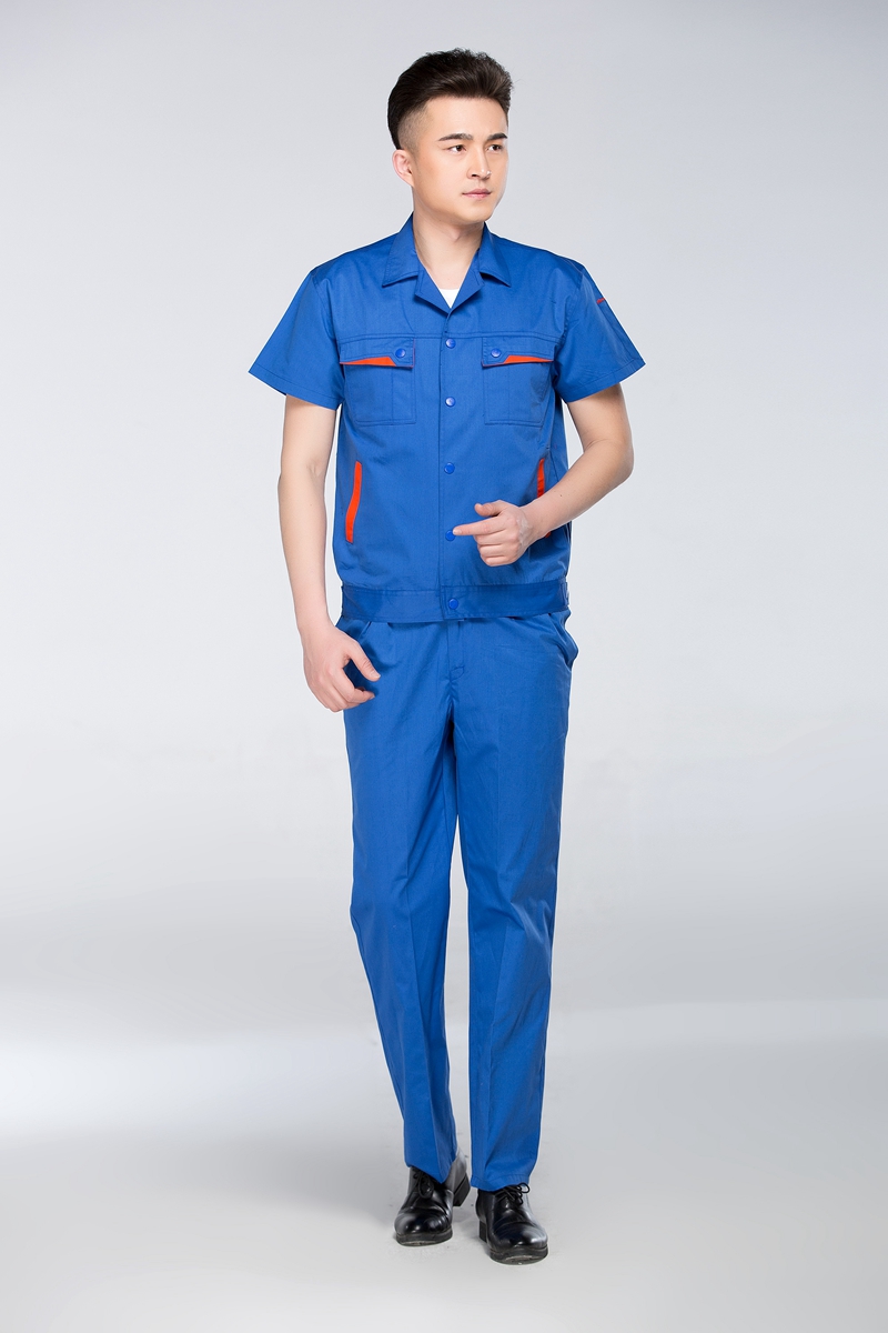 工程服夏装电工服短袖维修服酒店工作服工厂机修服工装制服男套装6007