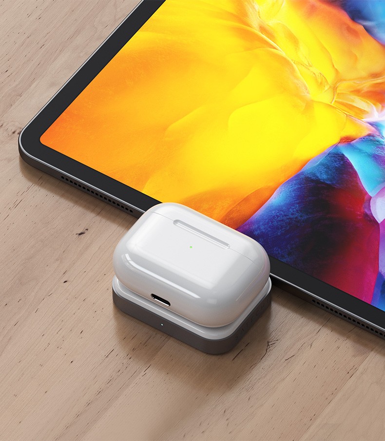 satechi磁吸无线充电器适用airpodspro苹果蓝牙耳机太空灰