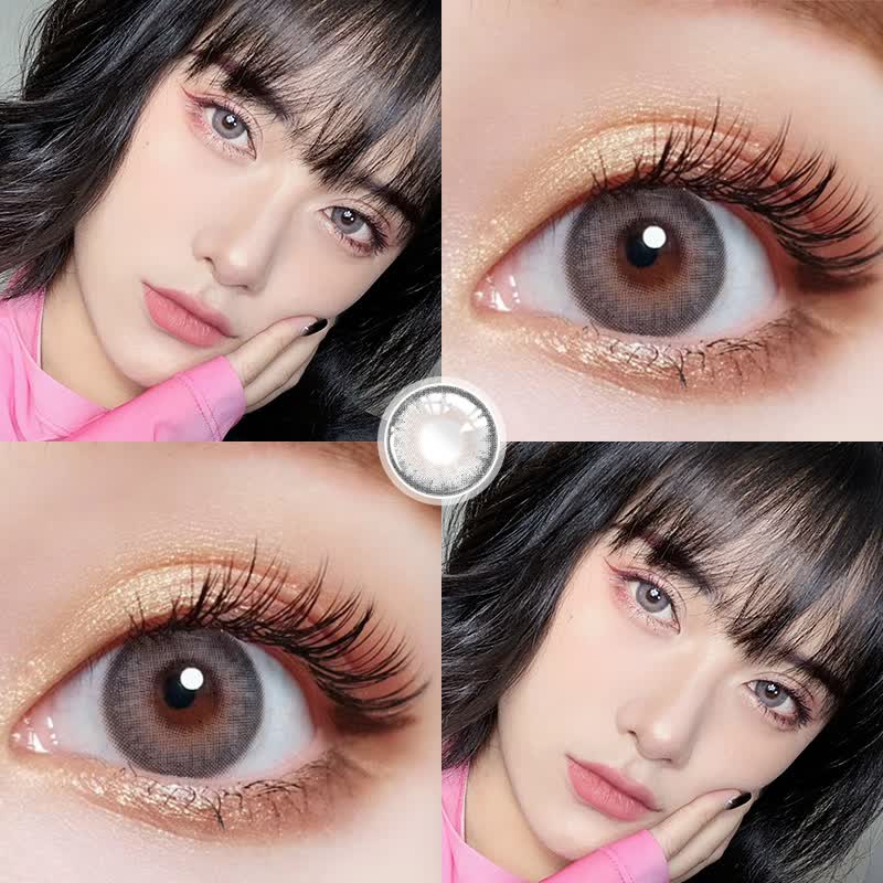 eyewish车厘子2片装美瞳校园日常彩色隐形眼镜彩色自然款美瞳半年抛