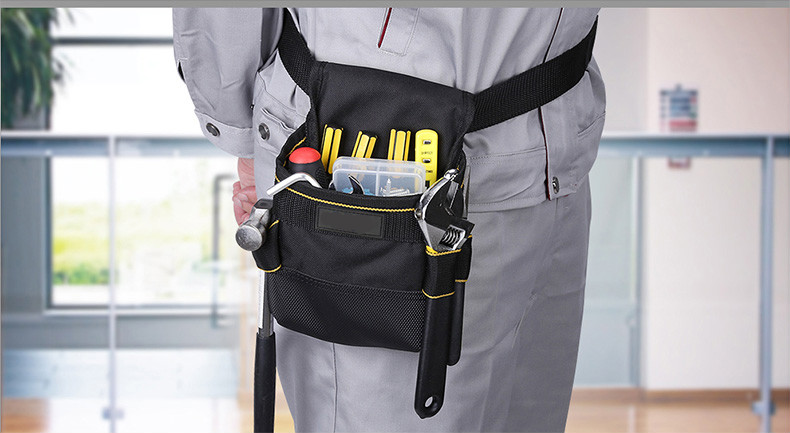 工具腰包多功能维修袋小号帆布电工腰带物业维修工具包男工地用a款配
