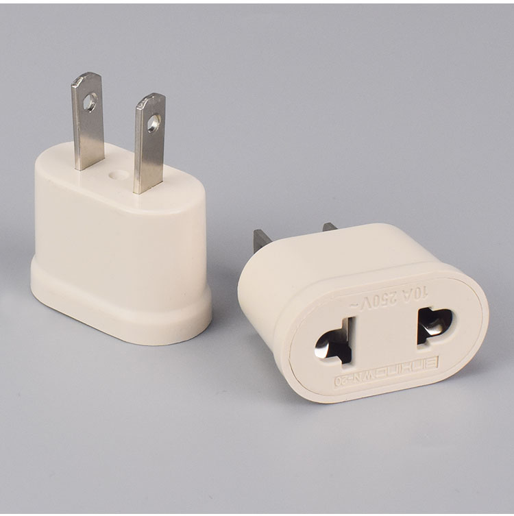 欧标转美标国标双圆孔插头转两扁脚国标电源转换插头欧规转换头泰鹏