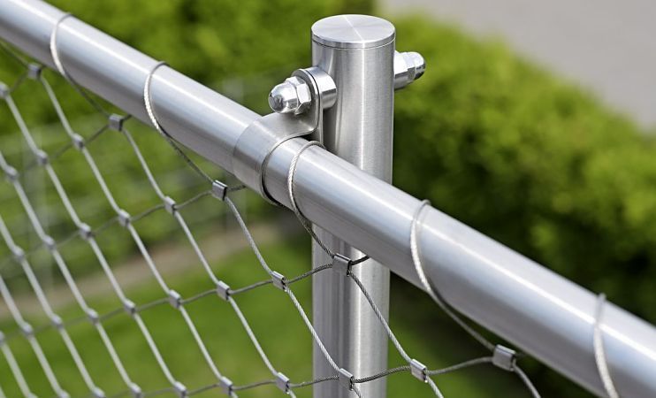 钢丝绳吊网 不锈钢丝绳网高空防坠网防坠落坠物楼梯桥梁井口防护钢丝