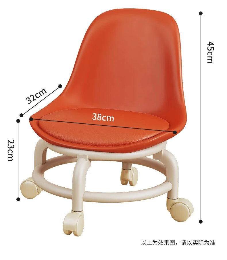 11，【精選】萬曏輪滑輪矮凳門口換鞋凳宿捨帶娃學步椅圓凳美縫輪滑椅 無背加厚軟包耐磨幸運咖