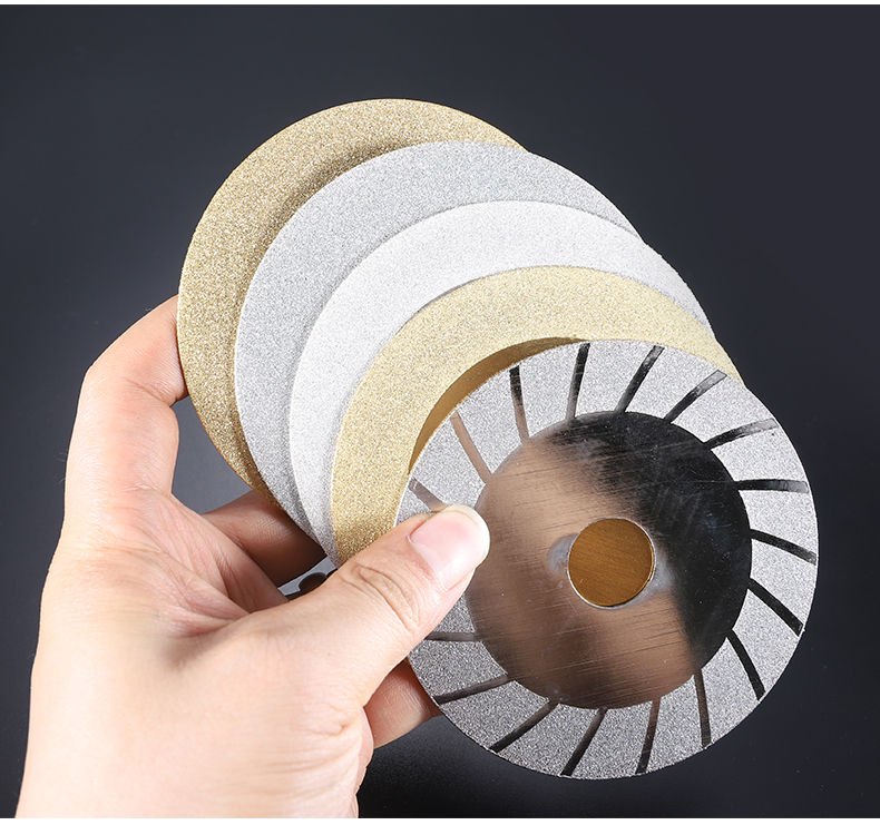 玻璃磨片砂轮片金刚石切割片角磨机100mm瓷砖修边抛光打磨工具 银色