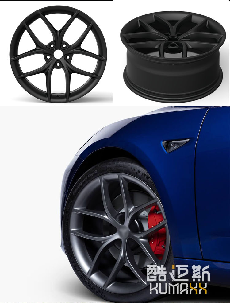 万吨锻造轮毂适用于特斯拉model3modelxmodels轻量化零重力竞速modely