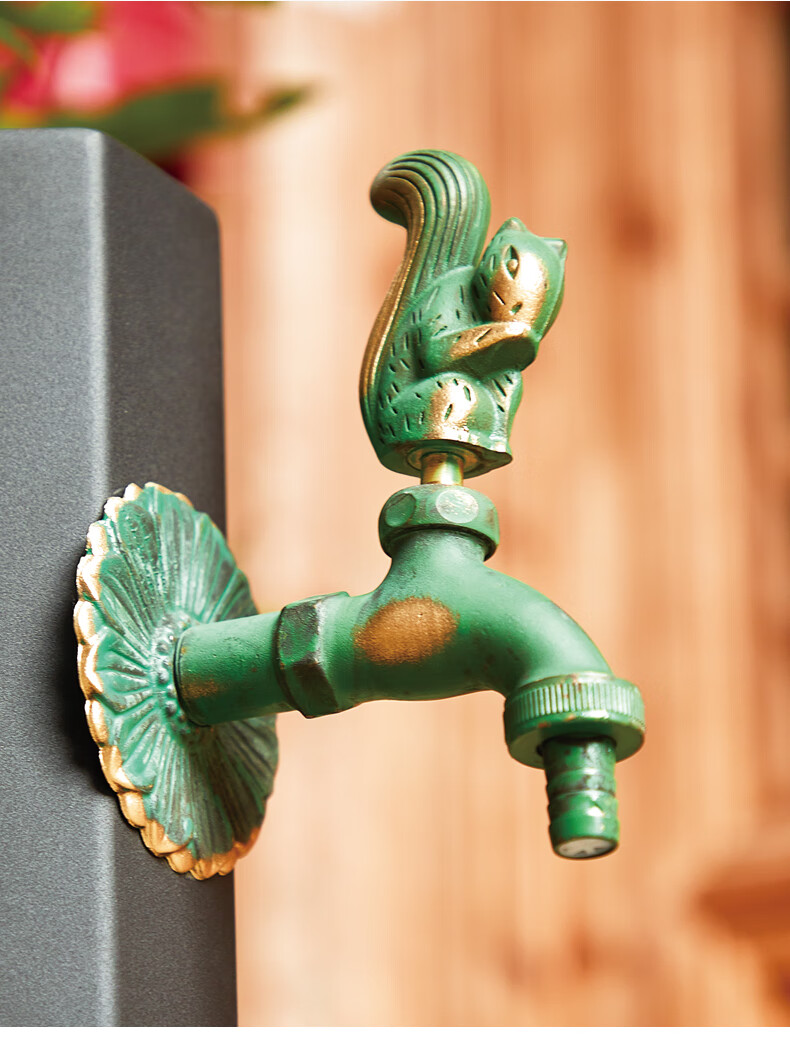 花园室外水龙头全铜复古动物户外防冻防晒庭院水龙头阳台家用 h款