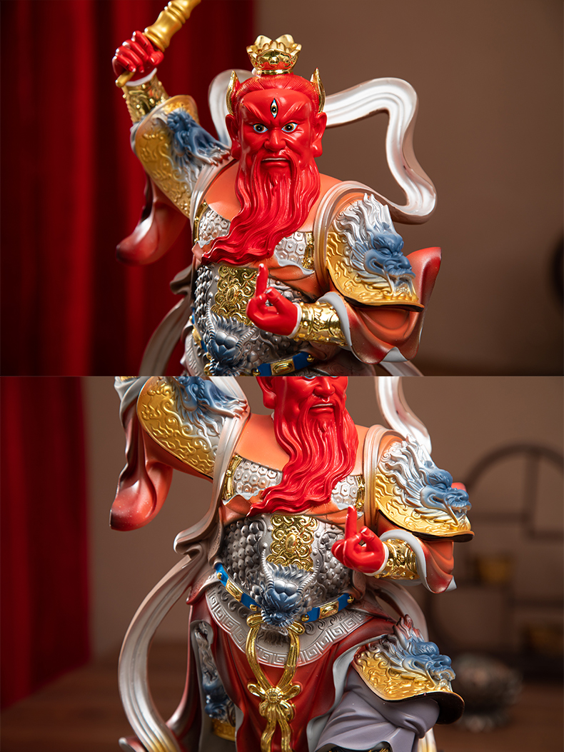 供奉家用王灵官神像树脂摆件降魔之神火神道教护法王恶王天君佛像 12