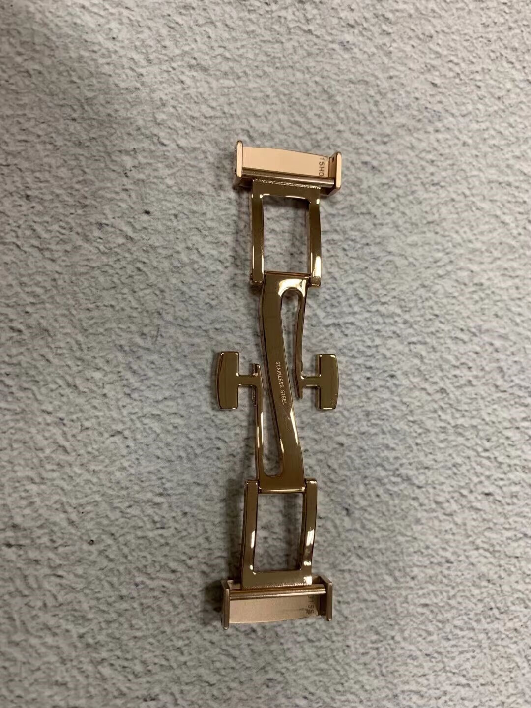 适配百达翡丽原装表扣pp5167/5164 橡胶表带折 玫瑰金 18mm【图片