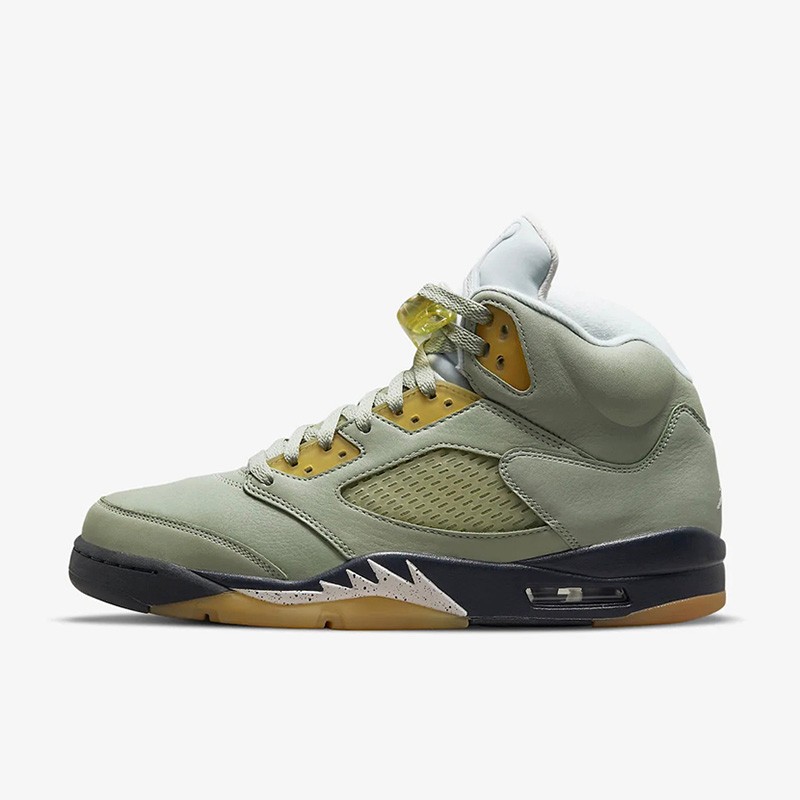 耐克nike air jordan 5 aj5 抹茶绿 樱花男子高帮篮球鞋 dc7501-300