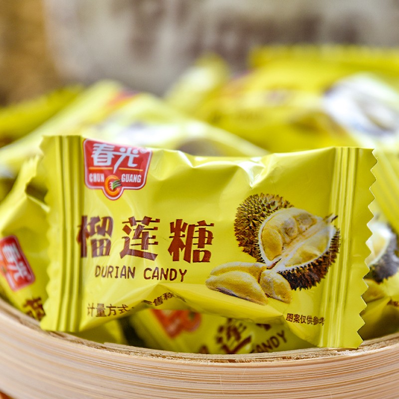 海南榴莲糖榴莲味 春光榴莲糖500g*2份 休闲食品果味糖果硬糖零食糖