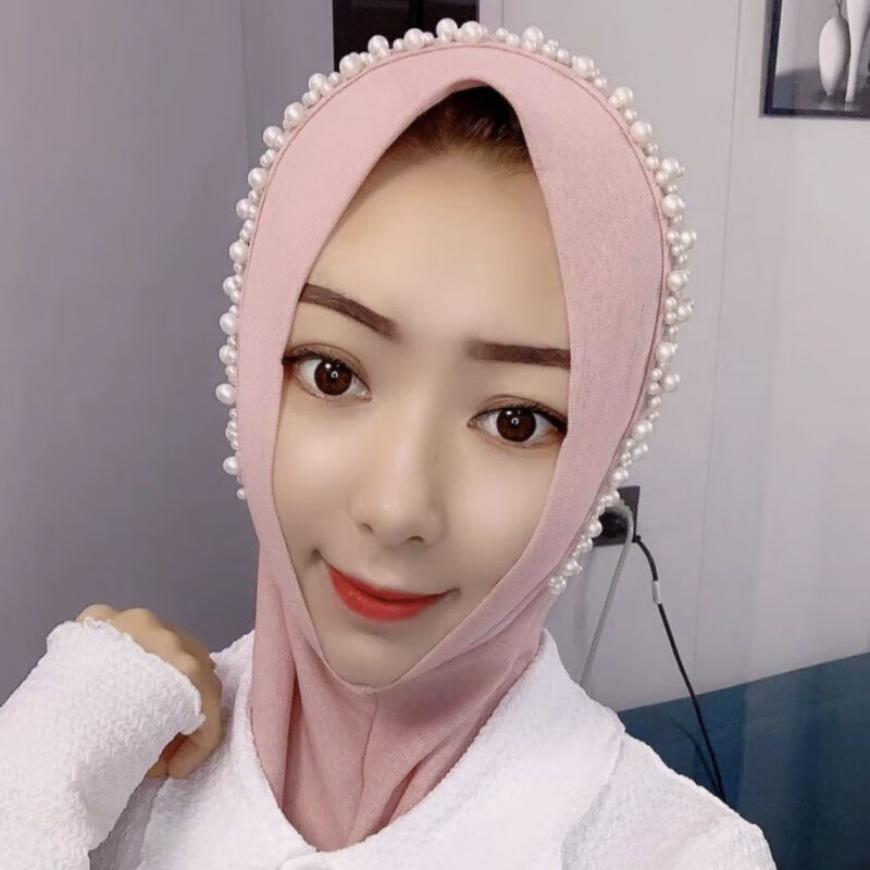 女人的套头纱巾头巾新款网红套头纱巾夏季方便头套回族女包头透气薄