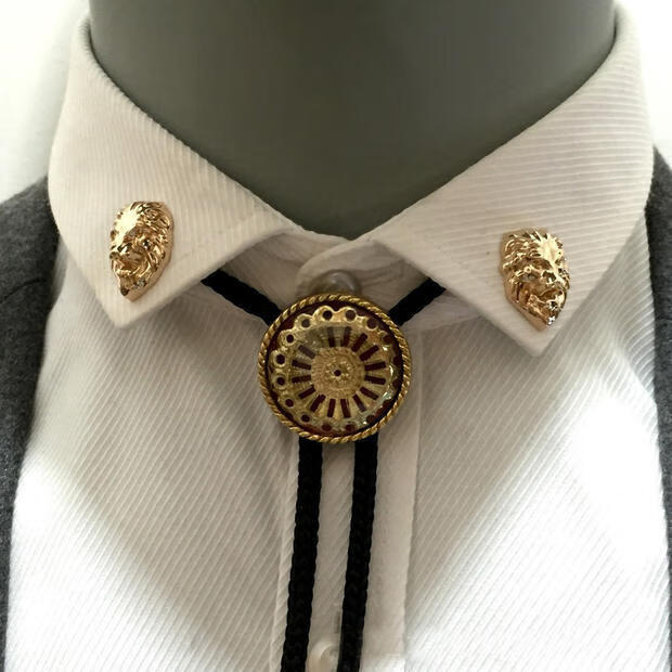 风离痕新品幸运草袖扣韩版镂空男领扣衬衫领角夹礼服衣领领针复古十字