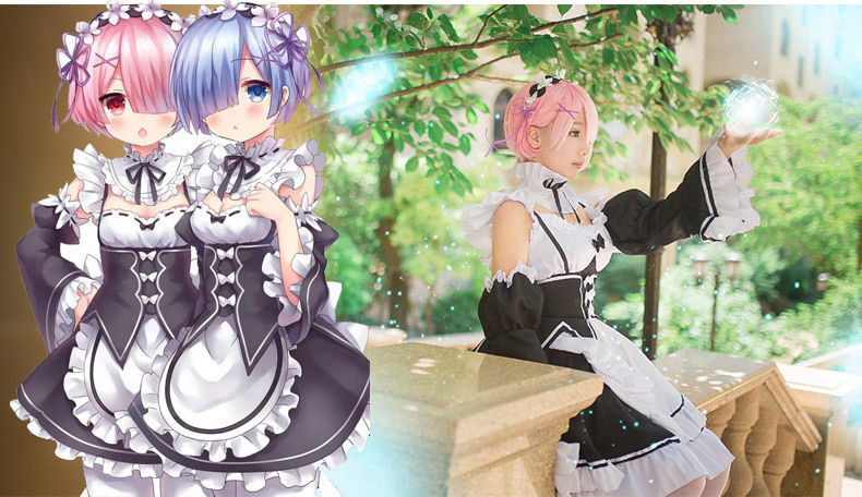 蕾姆衣服cos服拉姆cosplay从零开始的异世界生活服装全套女仆装蕾姆