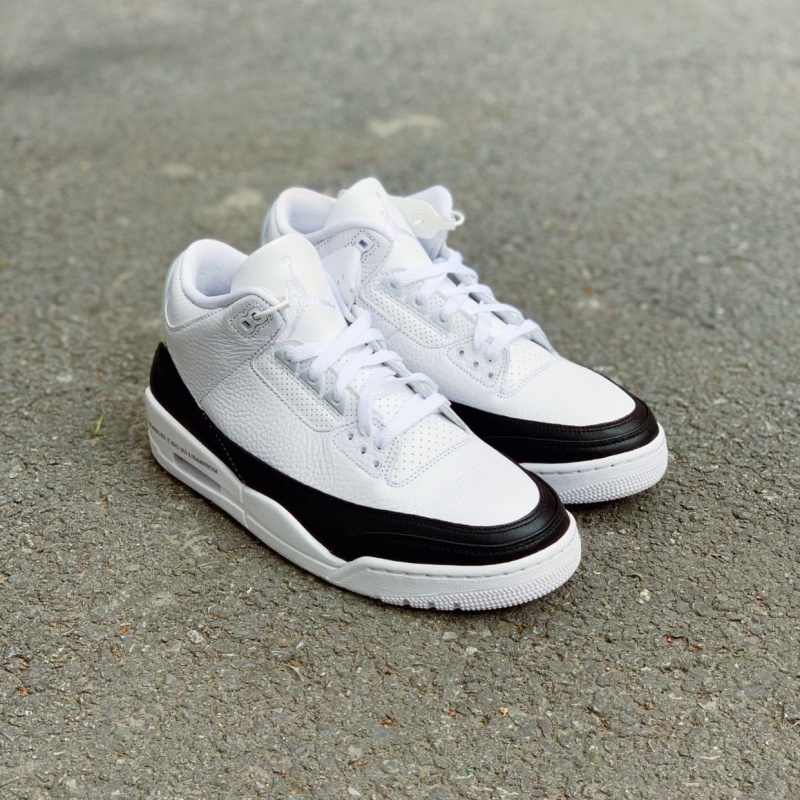 aj3藤原浩黑白男女同款潮流情侣百搭耐磨气垫篮球鞋aj3黑白奥利奥36