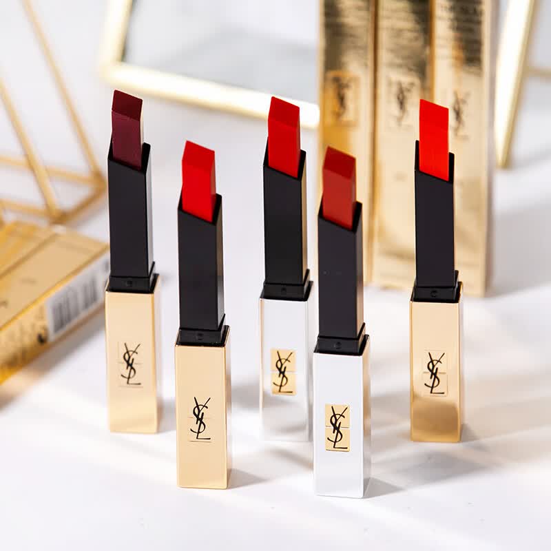 杨树林(ysl)小金条小银条银色方管口红唇釉唇膏21/212/107 ysl小