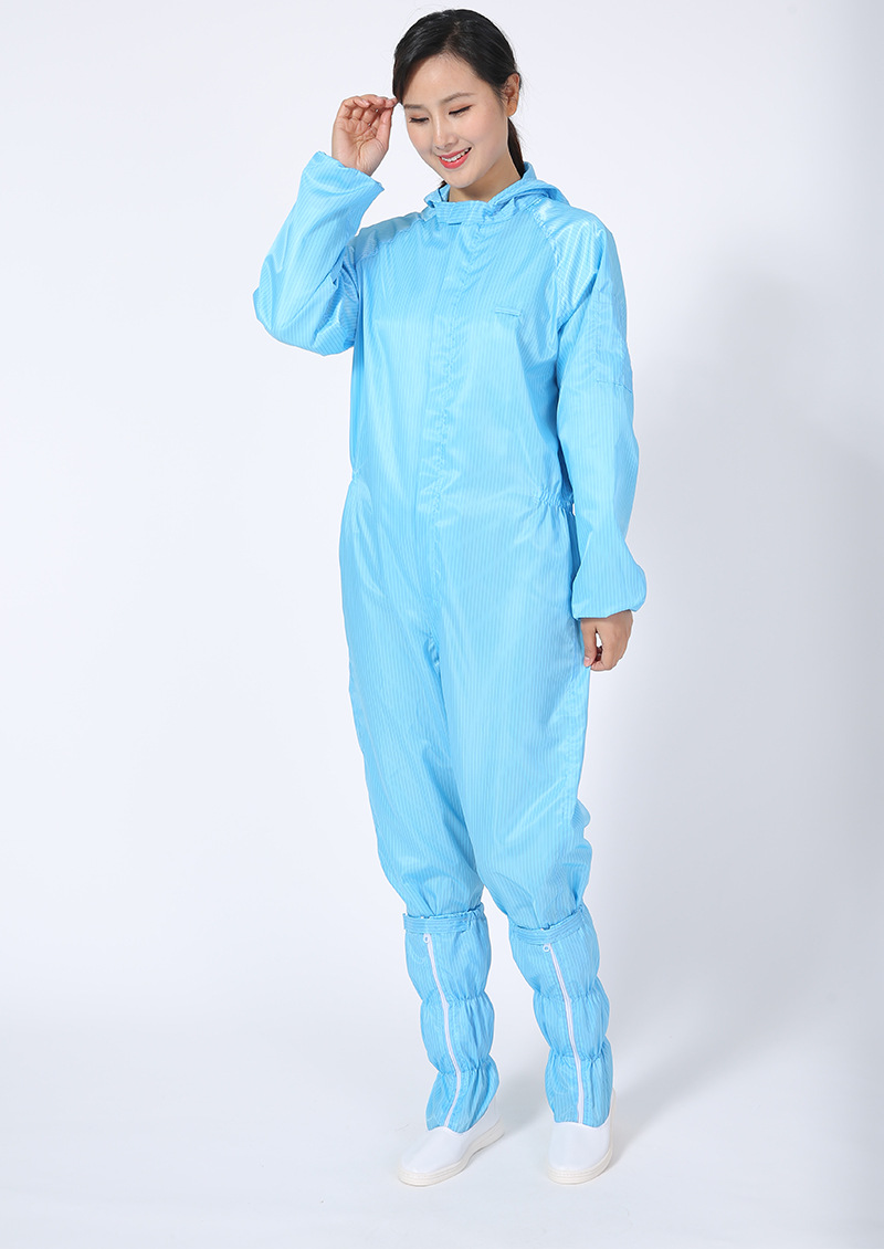 短尾狐 无尘服连体无尘防尘服喷漆食品车间工作服千级连帽连体洁净服