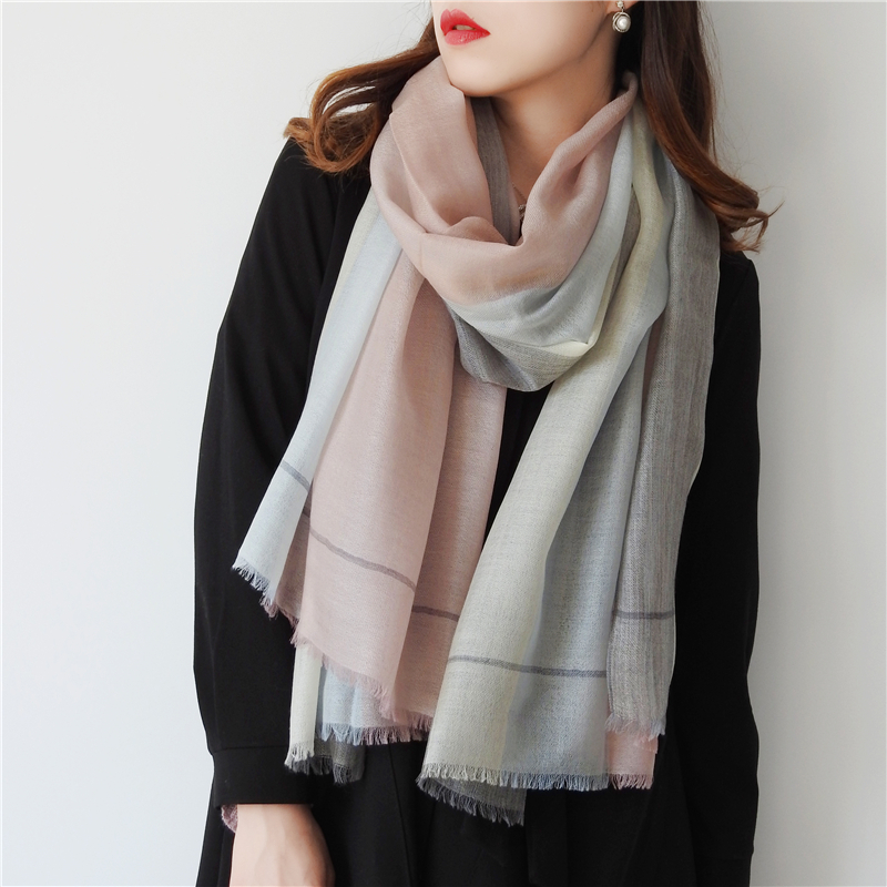 丰紫隅 轻薄款 优雅气质通勤款 羊绒围巾女披肩