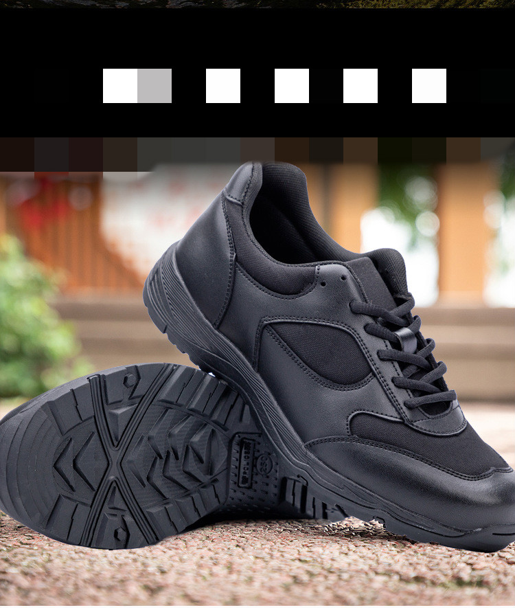 赤焰舰新式作训鞋男黑色耐磨跑鞋春秋作训胶鞋男劳保解放训练鞋执勤