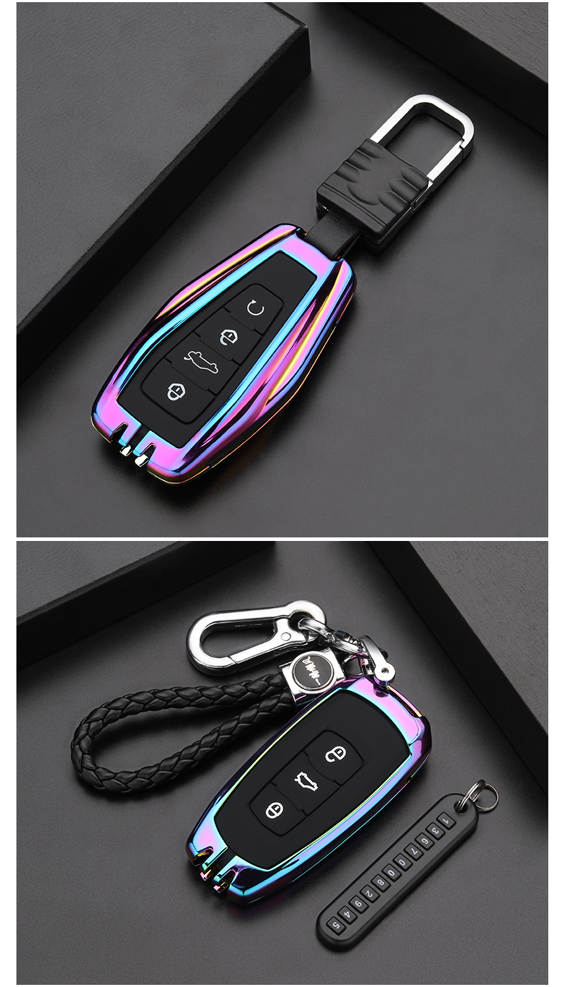 适用于21款吉利博越钥匙套新帝豪gs车博瑞远景x3x6壳保护包扣a款枪色