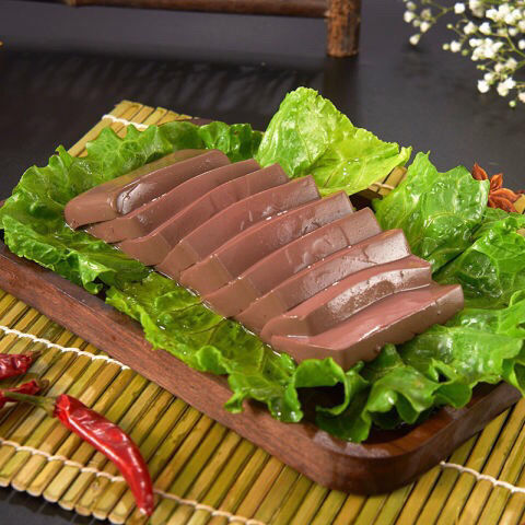 纯鸭血鲜鸭血粉丝汤饭店毛血旺火锅麻辣烫火锅宏嘉睿300g8盒超值装