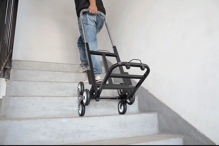 爬楼车六轮上楼梯神器搬运行李车手拉推车载重王下楼折叠拉杆拖车008