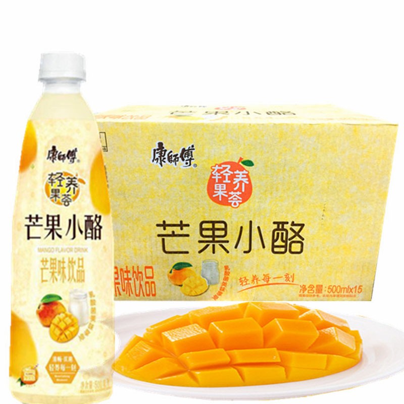 康师傅芒果小酪芒果味饮品500ml15瓶整箱李一桐代言15瓶装