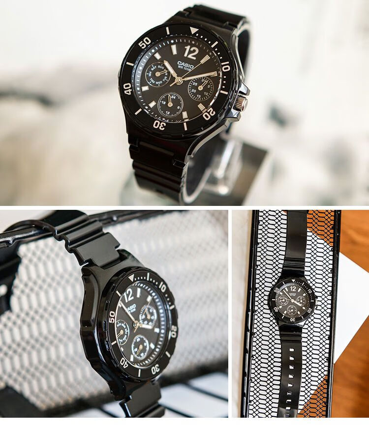 casio卡西欧联名小白表彩表男女时尚指针式学生石英时尚手表lrw-200h