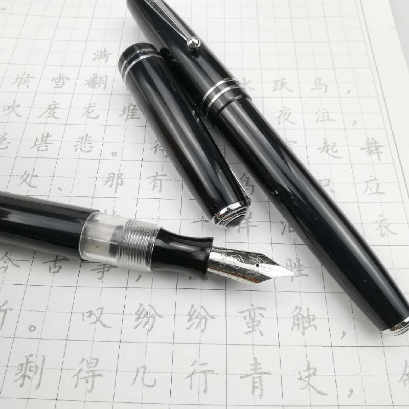 35尖粗钢笔直尖美工尖铱金笔856复古28旋帽练字教师批改作业 0.6mm