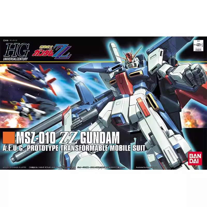 BANDAI HGUC111 Mobile Suit Gundam ZZ Gundam Plastic Model Kit 1