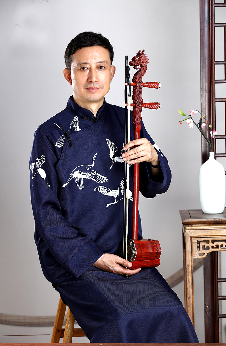 红木二胡专业演奏初学者入门学生黑檀木考级通用乐器收藏黑檀木龙头木