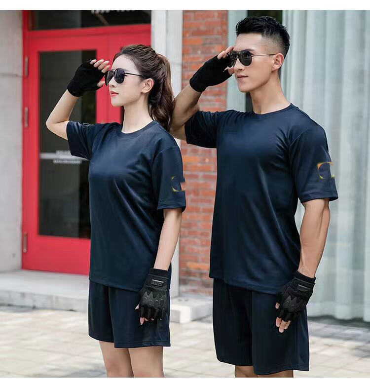 体能服空军训练服飞行员体能服训练服男女上衣短袖户外作训速干t恤