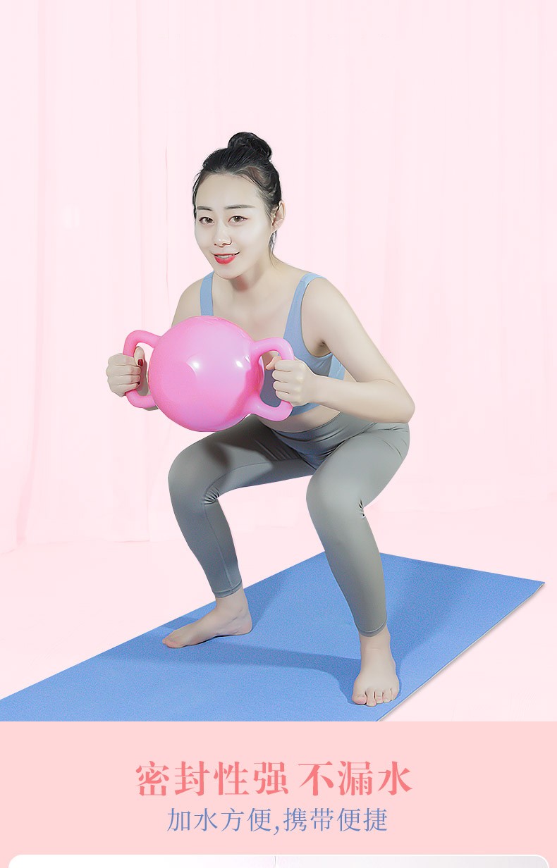 健身壶铃男女可调节竞技提壶哑铃深蹲健身器材灰色可调节