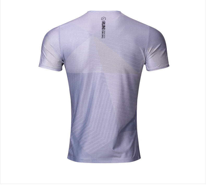 ucan锐克新款运动t恤男新款休闲健身跑步透气圆领训练短袖上衣灰蓝m