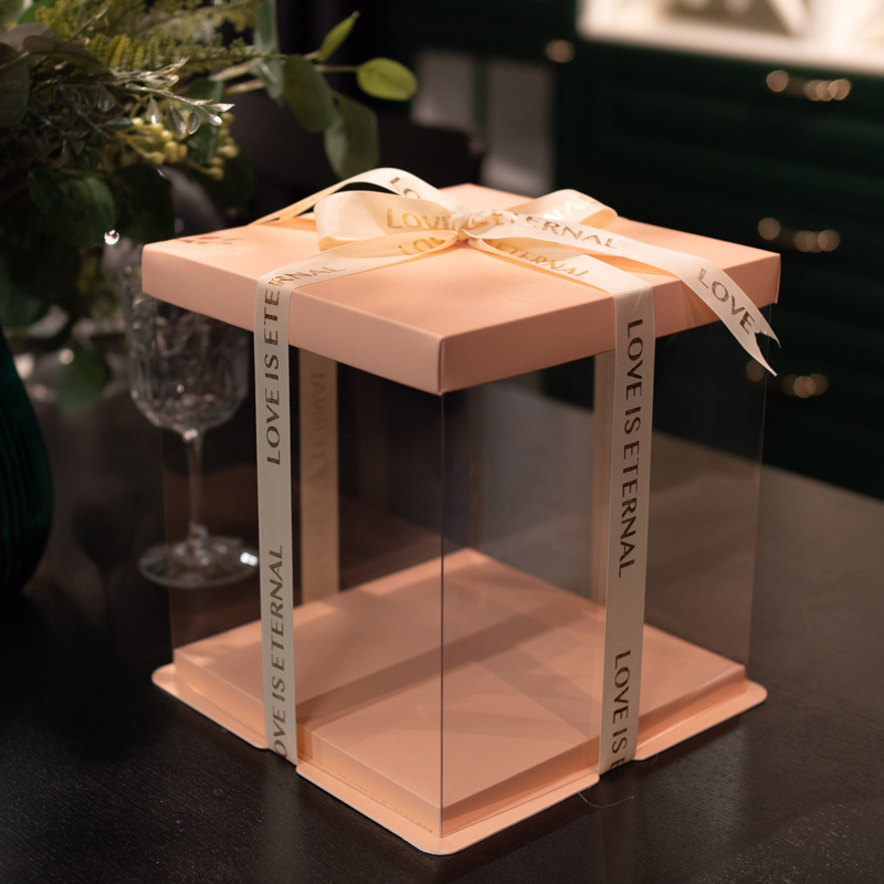 蛋糕盒蛋糕盒子包装16寸加高蛋糕盒透明蛋糕包装盒特大16寸蛋糕盒子