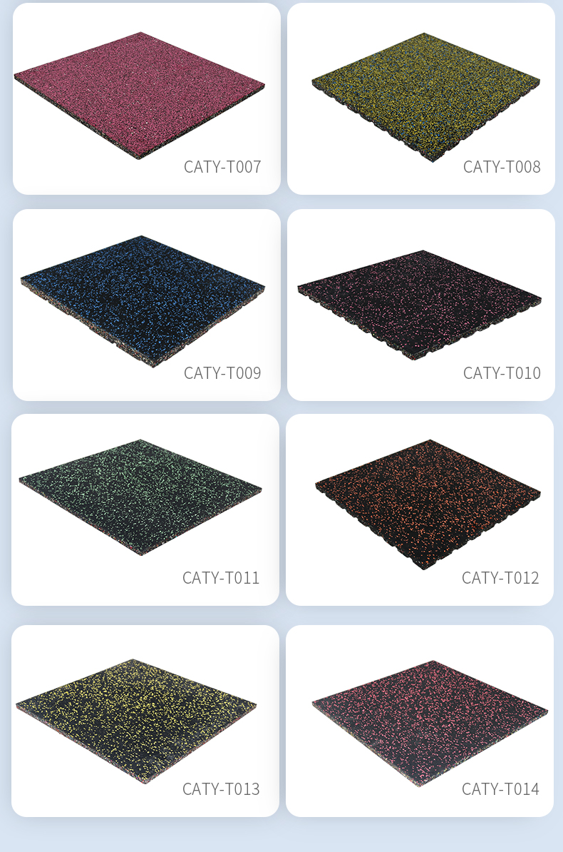 川奥体育健身房橡胶地垫1000100020mm底部连接扣地垫减震垫隔音地板