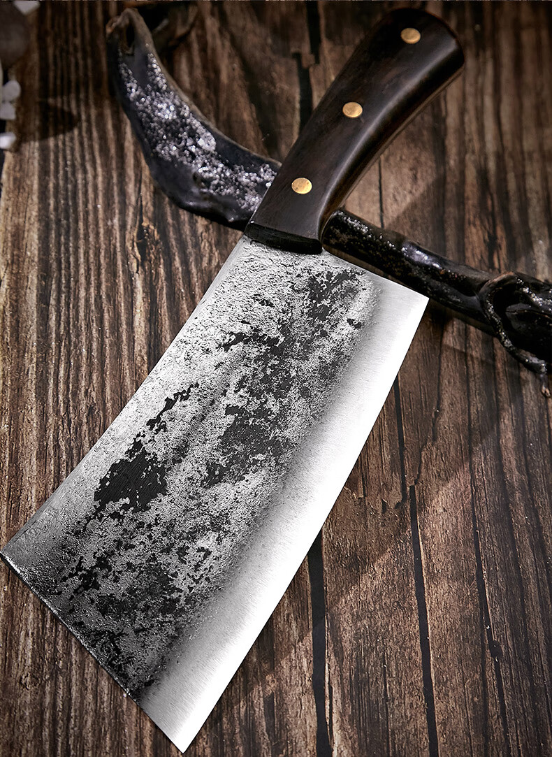 楚家刀菜刀家用手工锻打斩鸡鸭鹅两用文武刀老式夹钢刀具厨房锋利