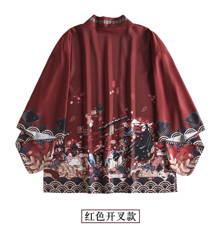 遇见稻荷神和风羽织日式外套宽松男女开衫和服上衣sn3209遇见稻荷神酒