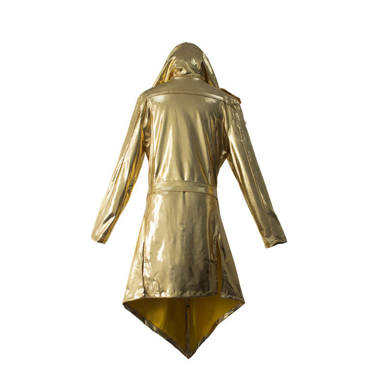 和平精英cosplay黄金风衣 绝地求生吃鸡服装儿童衣服金色披风 全套