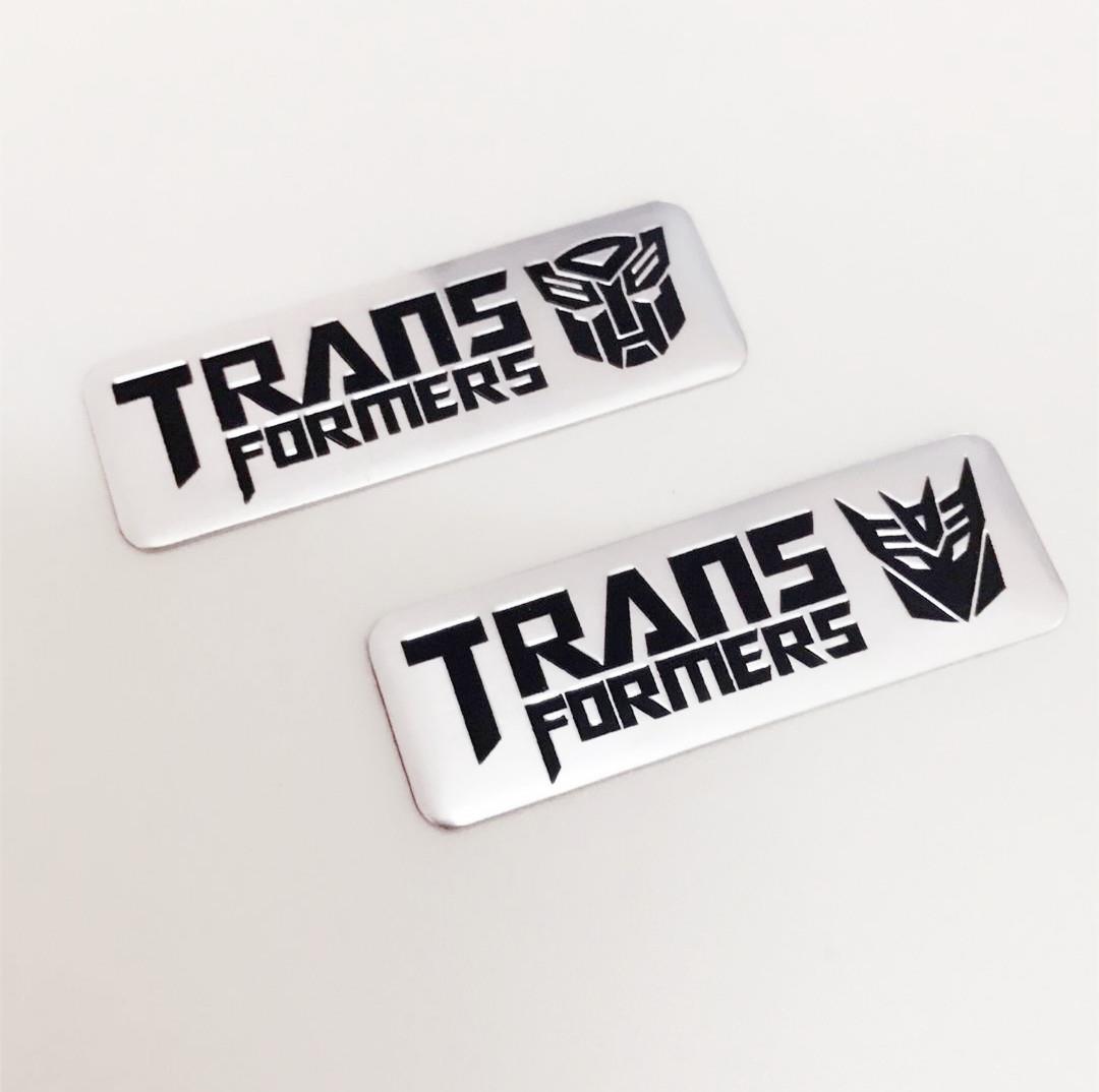 汽车人变形金刚车贴擎天柱车标车身装饰金属贴尾标侧标贴 正方形正派