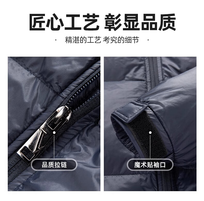 罗蒙（ROMON）棉服男秋季新款中青7V205897黑色厚外套保暖XL年男士棉袄短款立领加厚保暖厚外套男 7V205897黑色 180/XL （建议130-150斤）详情图片11