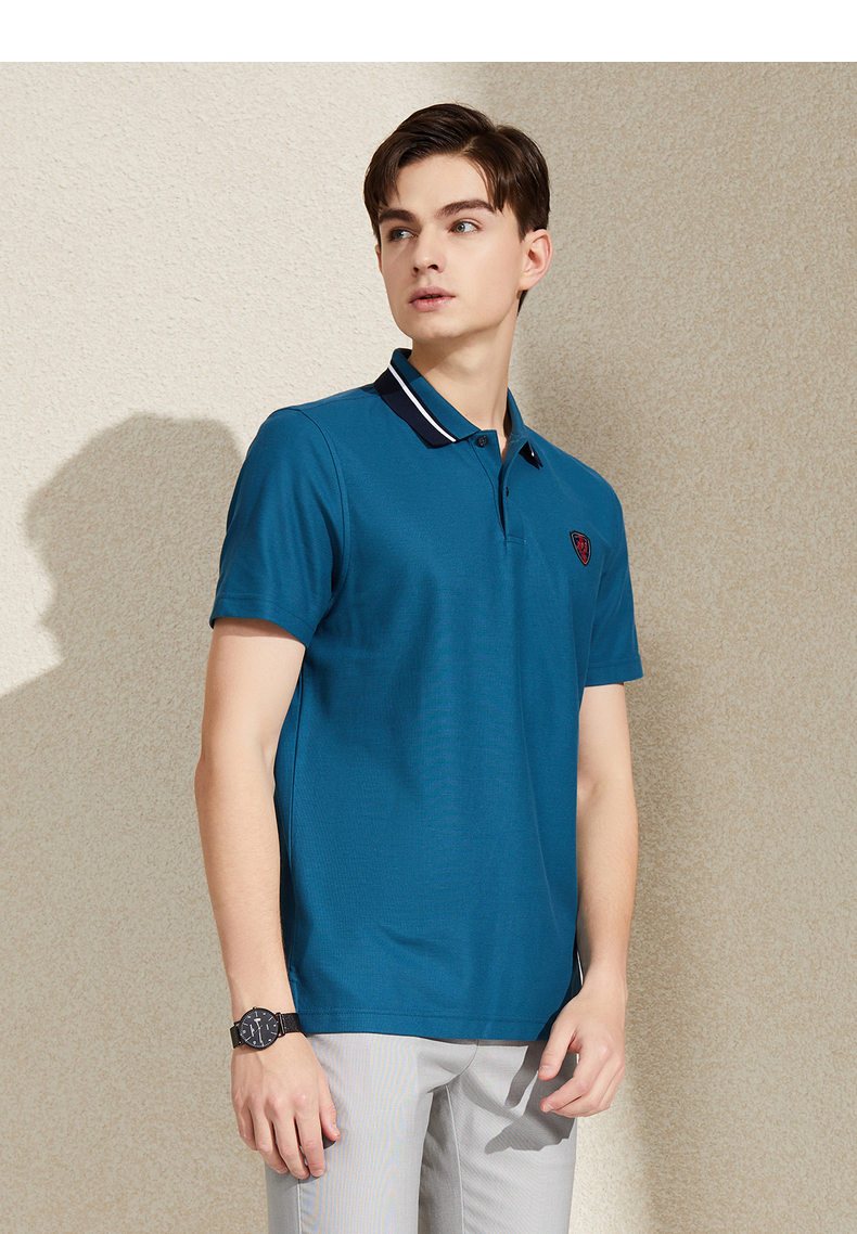 雅戈尔 polo衫男 男士春夏青年polo衫 短袖polo衫男 拼多款 墨绿 2xl