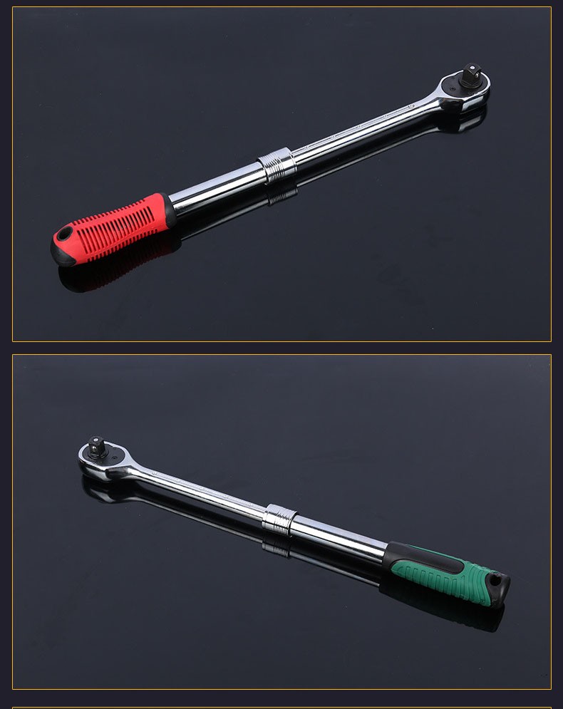 72齿可伸缩棘轮扳手工业级中飞小飞快速加长大飞棘轮扳手伸缩工业级12