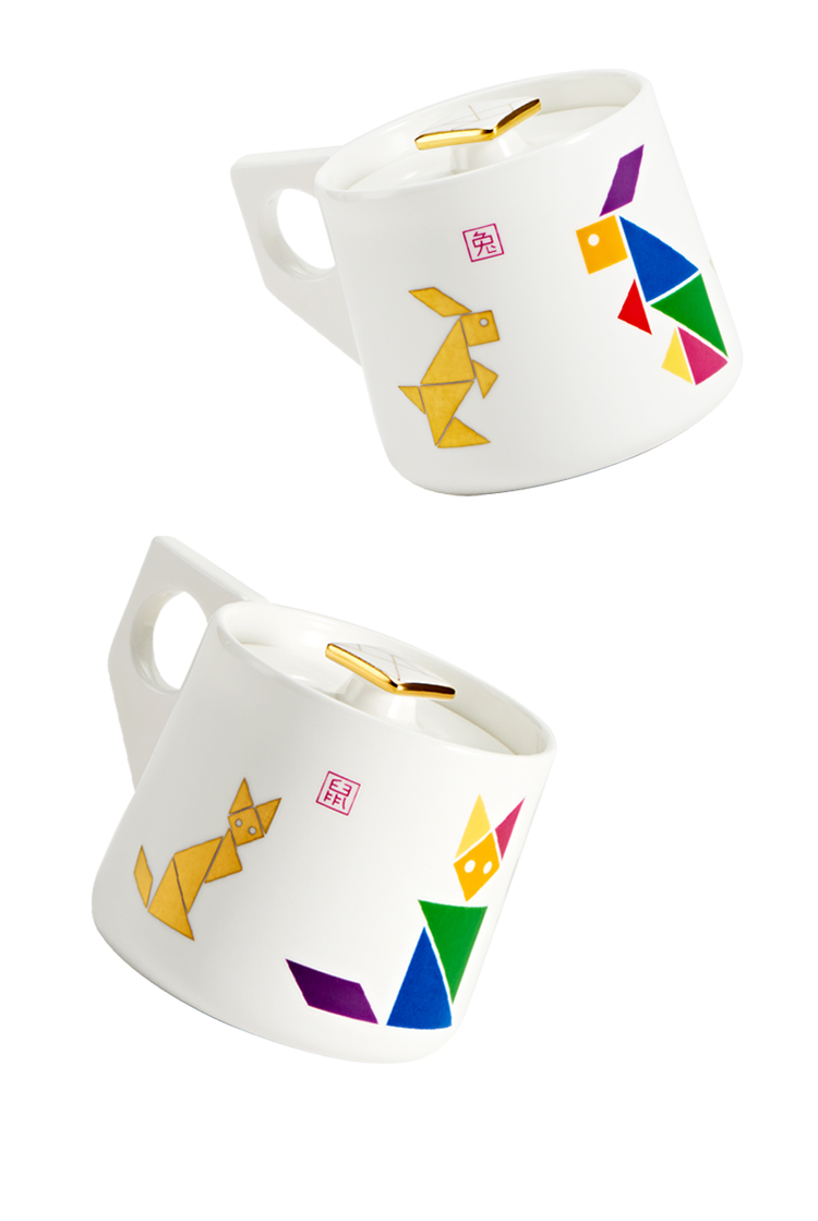 gwaantz观瓷艺七巧板十二生肖马克杯丨献给每一个曾是孩童的你水杯