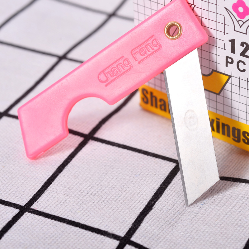 削铅笔小刀塑料柄折叠小刀削笔刀儿童小刀手工小刀办公文具 1盒装